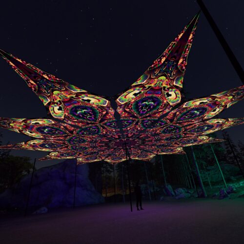 Fungal Rift - FR-PT02 - 12 UV-Petals Psychedelic Canopy - 3D-Preview