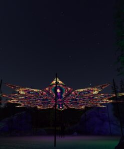 Fungal Rift - FR-PT02 and FR-PT03 - 12 UV-Petals Psychedelic Canopy - 3D-Preview