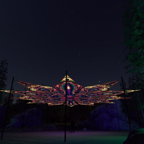 Fungal Rift - FR-PT02 and FR-PT03 - 12 UV-Petals Psychedelic Canopy - 3D-Preview