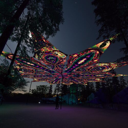 Fungal Rift - FR-PT02 and FR-PT03 - 12 UV-Petals Psychedelic Canopy - 3D-Preview