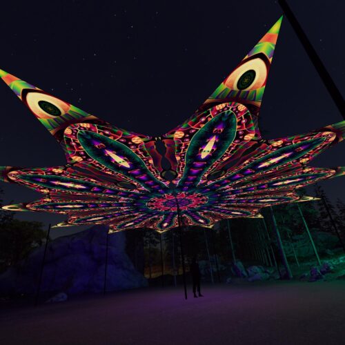 Fungal Rift - FR-PT03 - 12 UV-Petals Psychedelic Canopy - 3D-Preview