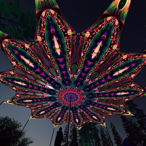 Fungal Rift - FR-PT03 - 12 UV-Petals Psychedelic Canopy - 3D-Preview