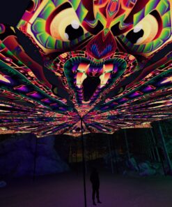 Fungal Rift - FR-PT03 and FR-PT01 - 12 UV-Petals Psychedelic Canopy - 3D-Preview
