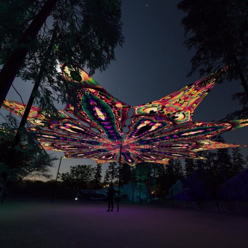 Fungal Rift - FR-PT03 and FR-PT01 - 12 UV-Petals Psychedelic Canopy - 3D-Preview
