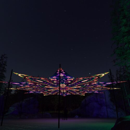 Fungal Rift - FR-PT03 and FR-PT04 - 12 UV-Petals Psychedelic Canopy - 3D-Preview