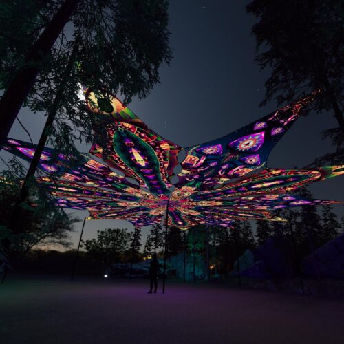 Fungal Rift - FR-PT03 and FR-PT04 - 12 UV-Petals Psychedelic Canopy - 3D-Preview