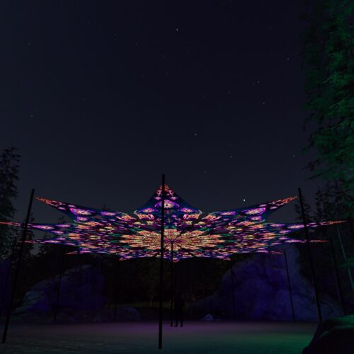 Fungal Rift - FR-PT04 and FR-PT02 - 12 UV-Petals Psychedelic Canopy - 3D-Preview