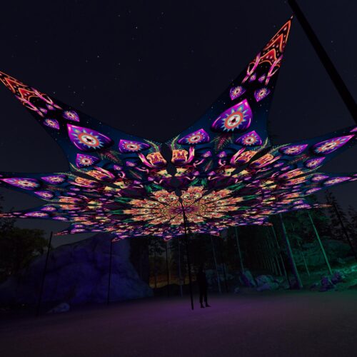 Fungal Rift - FR-PT04 - 12 UV-Petals Psychedelic Canopy - 3D-Preview