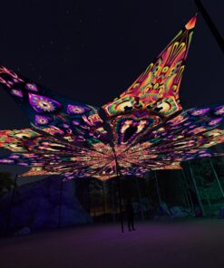 Fungal Rift - FR-PT04 and FR-PT01 - 12 UV-Petals Psychedelic Canopy - 3D-Preview