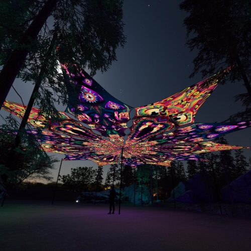 Fungal Rift - FR-PT04 and FR-PT01 - 12 UV-Petals Psychedelic Canopy - 3D-Preview