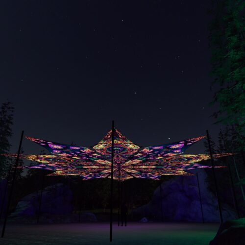 Fungal Rift - FR-PT04 and FR-PT02 - 12 UV-Petals Psychedelic Canopy - 3D-Preview