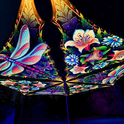 Wings of Harmony Drop - 6 Triangles Set - Dragonfly and Lilies - 3D Render Preview