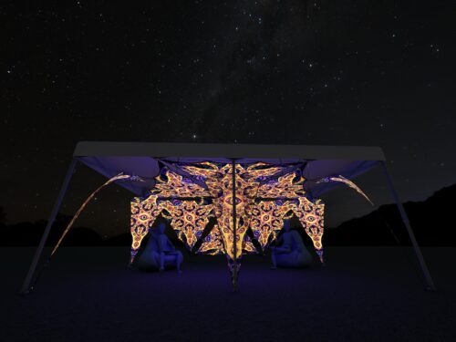 Abracadabra - AB-TR01 - Music Festival Camp Set - Advanced - 3D render - Night/UV-light