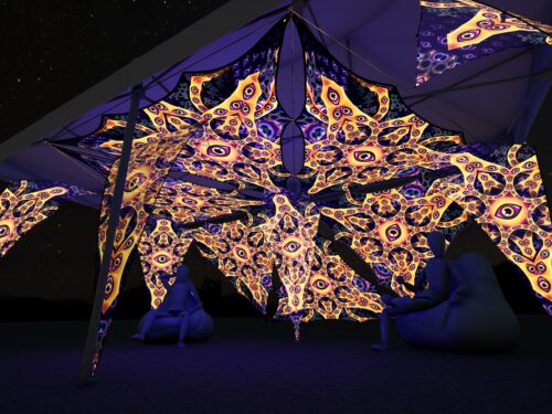 Abracadabra - AB-TR01 - Music Festival Camp Set - Advanced - 3D render - Night/UV-light