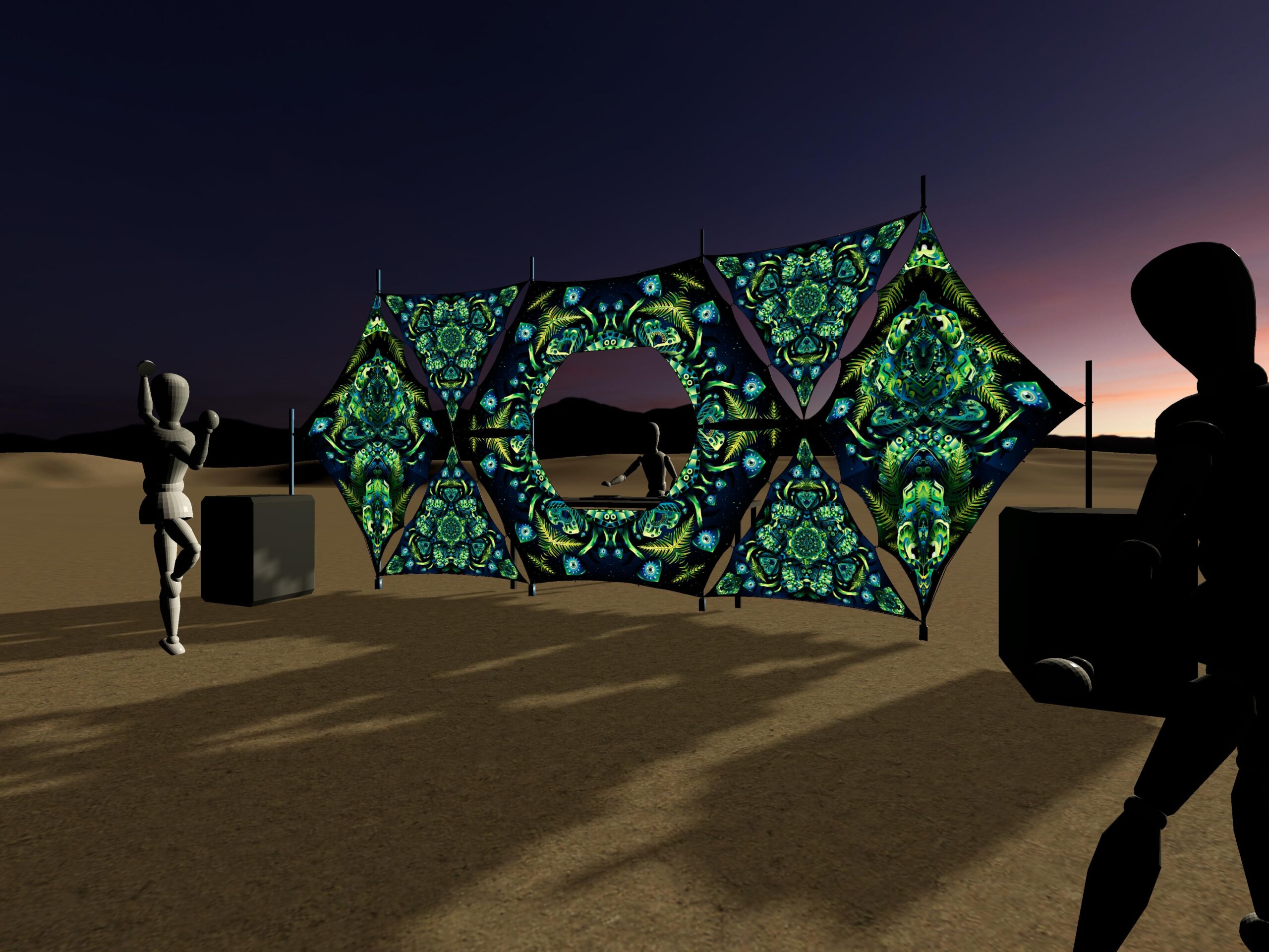 Fungal Rift - Donut DJ-Stage - V5 - 3D-Preview