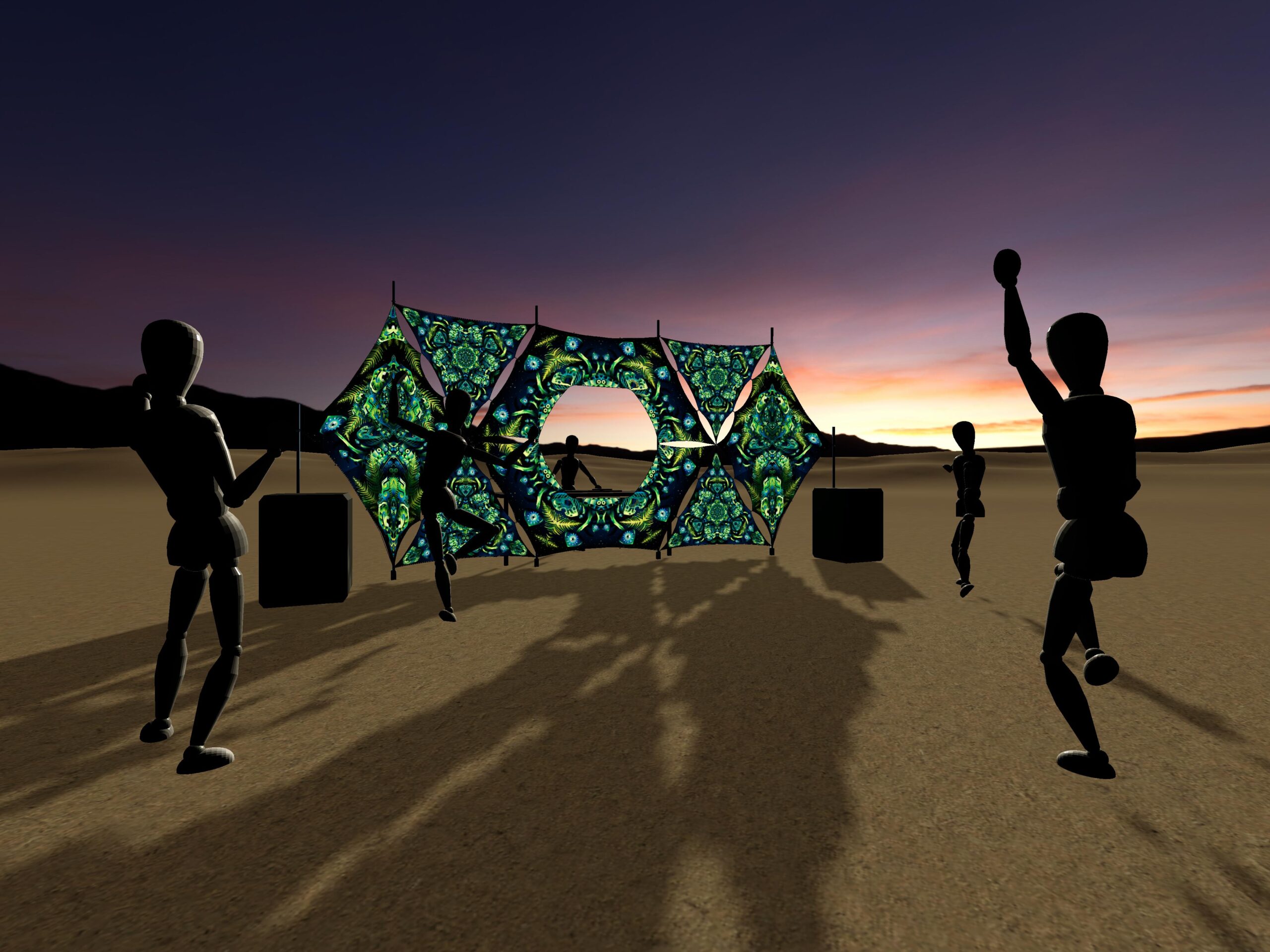 Fungal Rift - Donut DJ-Stage - V5 - 3D-Preview