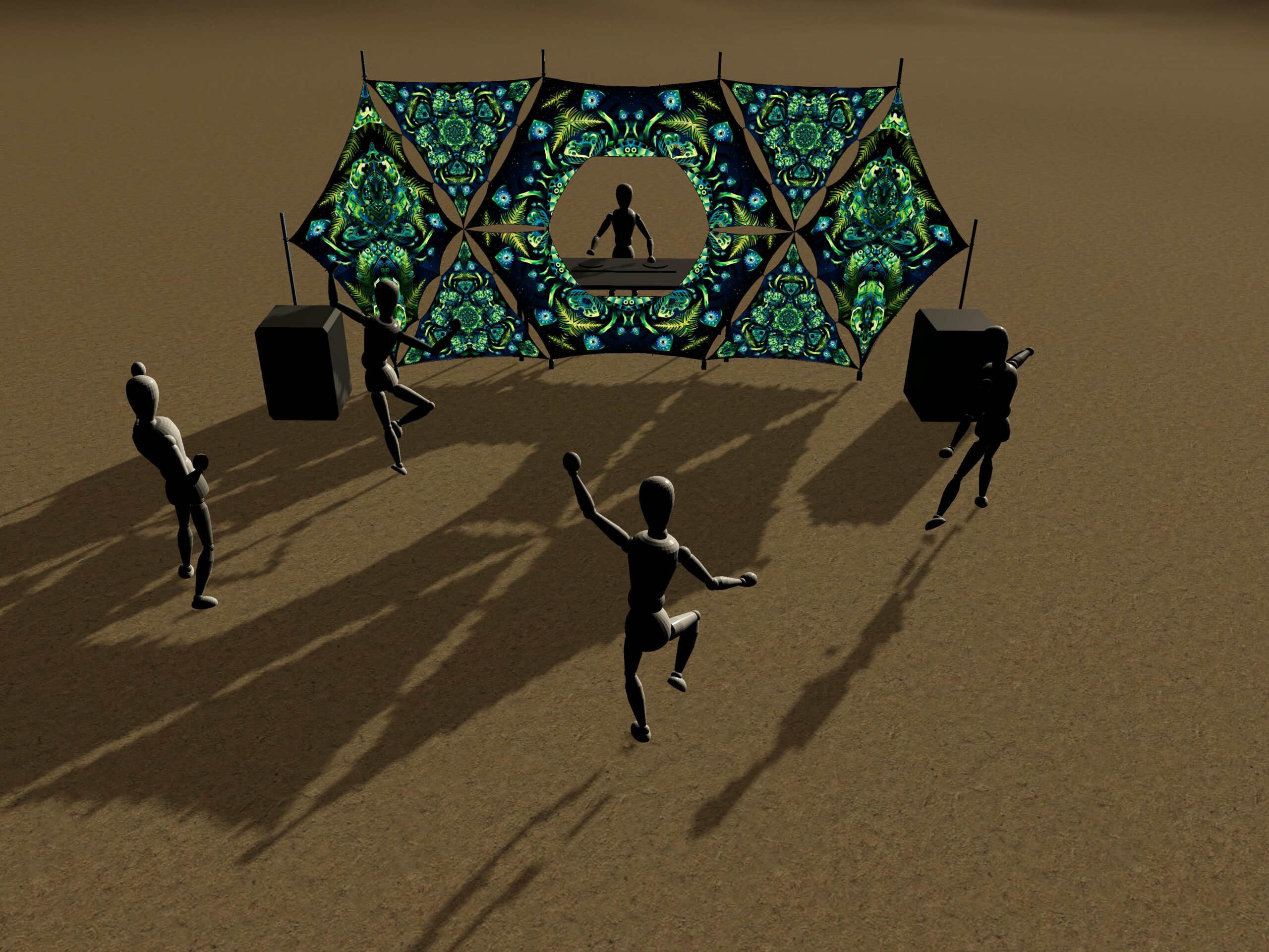 Fungal Rift - Donut DJ-Stage - V5 - 3D-Preview
