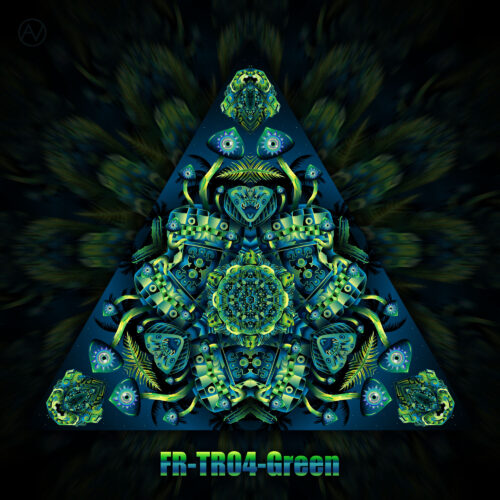 FR-TR04-Green - UV-Reactive Fluorescent Triangle - Design Preview