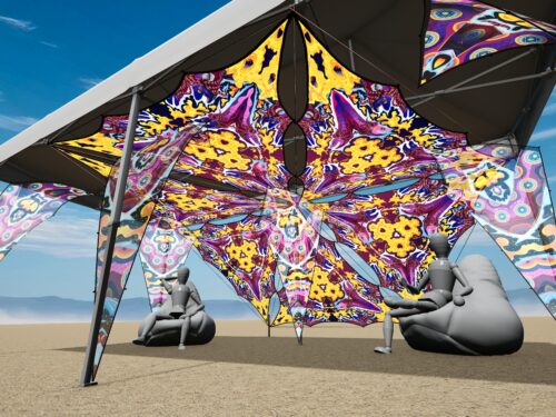 Lord Ganesha - GN-TR03 - Music Festival Camp Set - Advanced - 3D render - Daylight